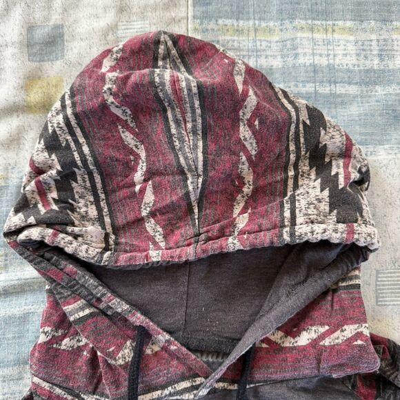 COPY - Aeropostale Gray Pullover Long Sleeve Aztec Print Hooded Sweatshirt Men'… - Picture 16 of 16